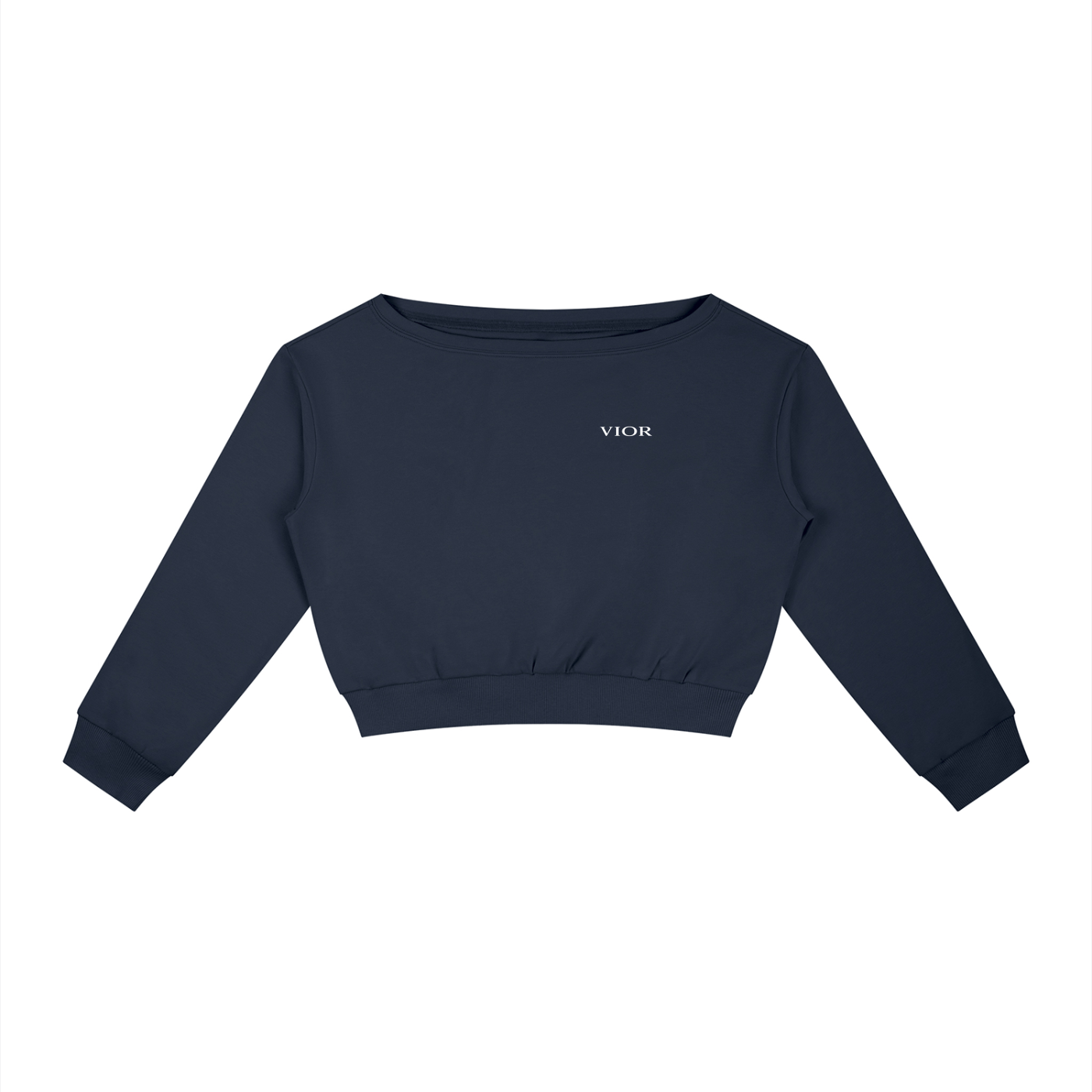VIOR Signature Off-Shoulder Crop Sweatshirt