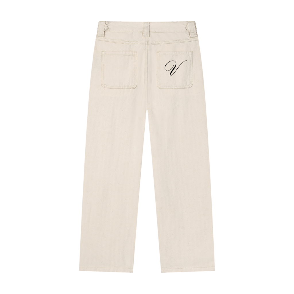 Vior Signature Straight-Leg Jeans – Cream/Tan