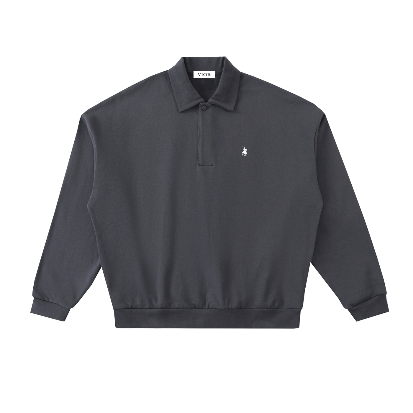 Vior Polo Club Heavyweight Fleece Polo Sweatshirt