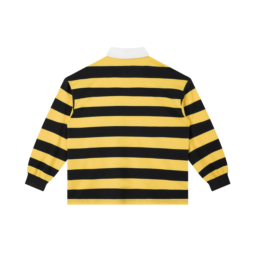 Vior Polo Club Heritage Stripe Polo – Yellow/Noir Edition