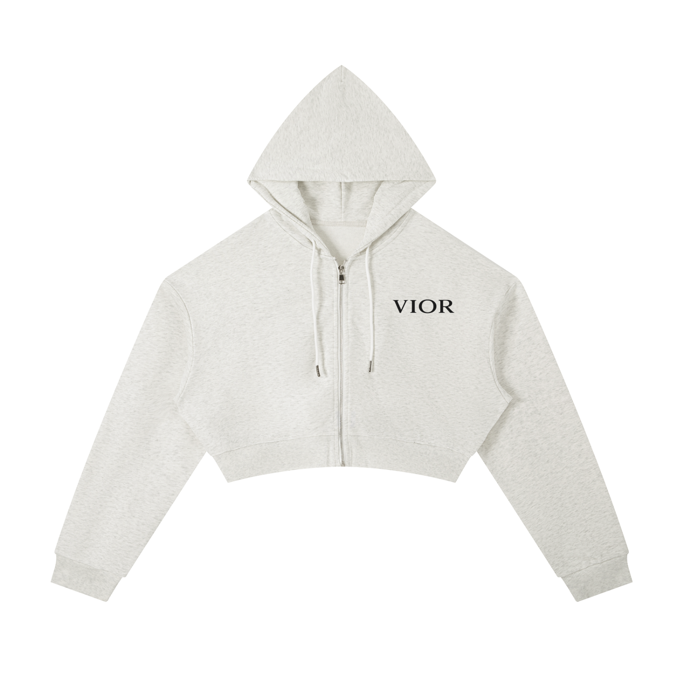 VIOR Cropped Zip Hoodie