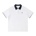 Vior Polo Club Signature Contrast Collar Polo – White/Navy