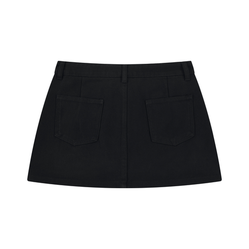 Vior Celeste Studded Denim Mini Skirt