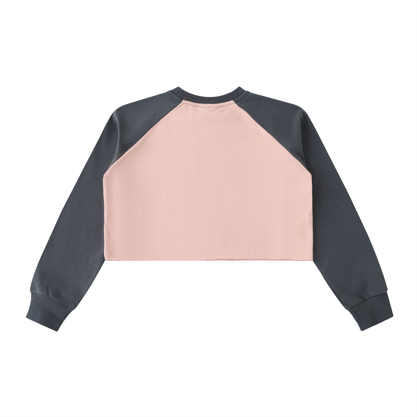 VIOR Raglan Raw - Hem Crop Sweatshirt