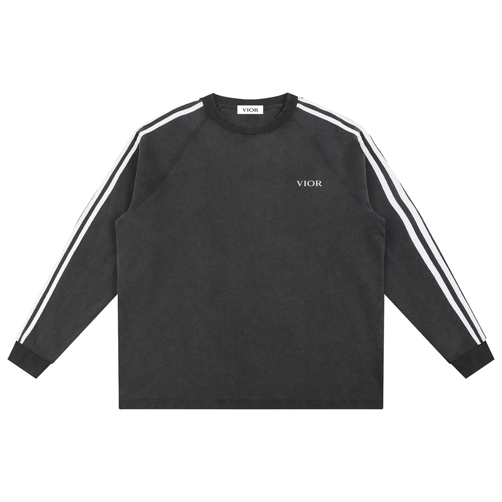 VIOR Snow Wash Stripe Sweatshirt