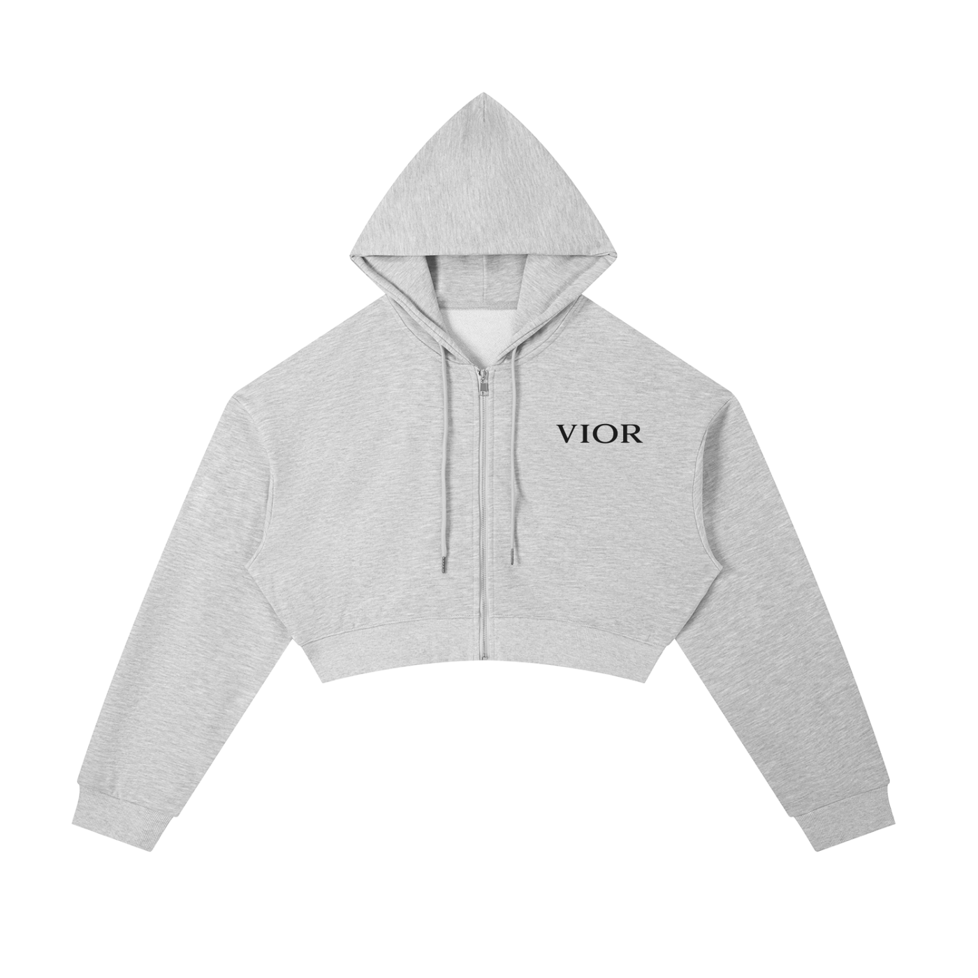 VIOR Cropped Zip Hoodie