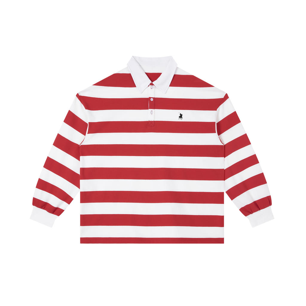 Vior Polo Club Heritage Stripe Polo – Red/White Edition