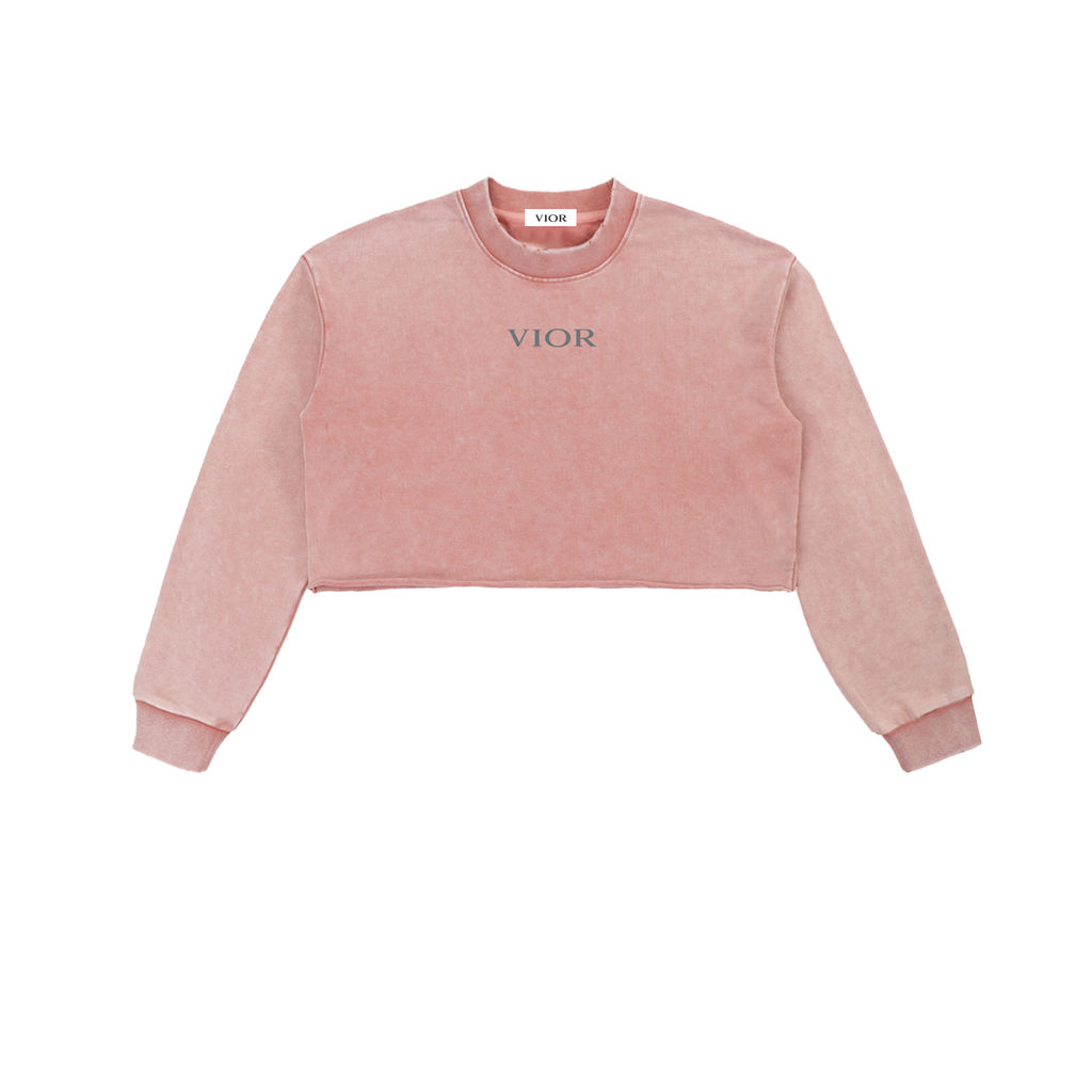 VIOR Snow Washed Cropped Sweatshirt