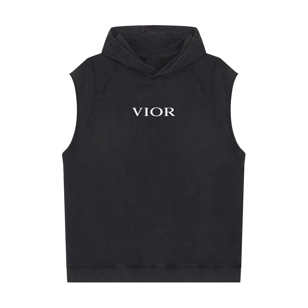 VIOR Snow Washed Sleeveless Hoodie