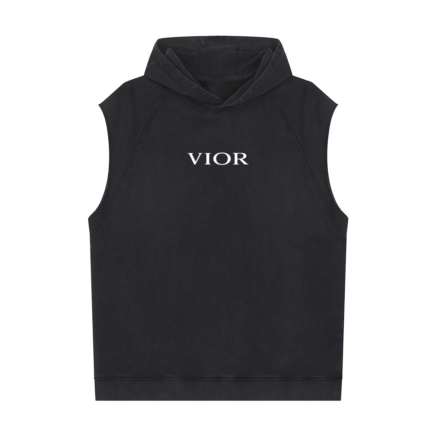 VIOR Snow Washed Sleeveless Hoodie