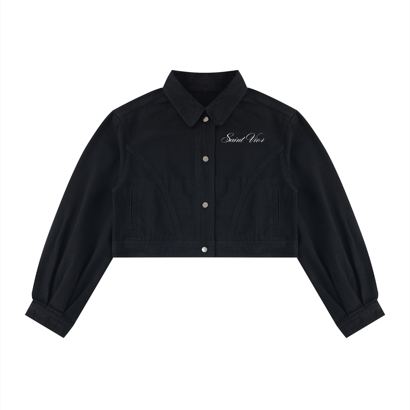 Saint Vior Signature Cropped Denim Jacket