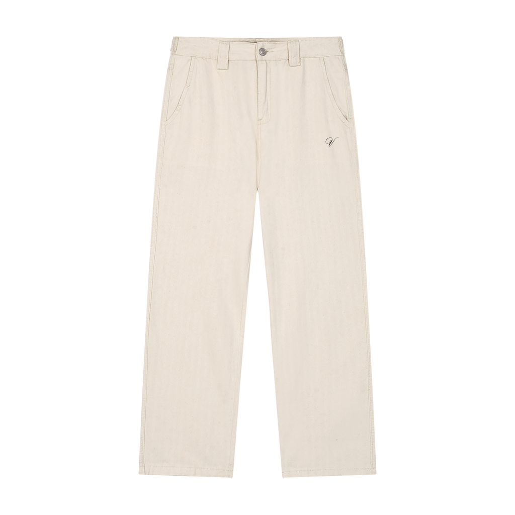 Vior Signature Straight-Leg Jeans – Cream/Tan