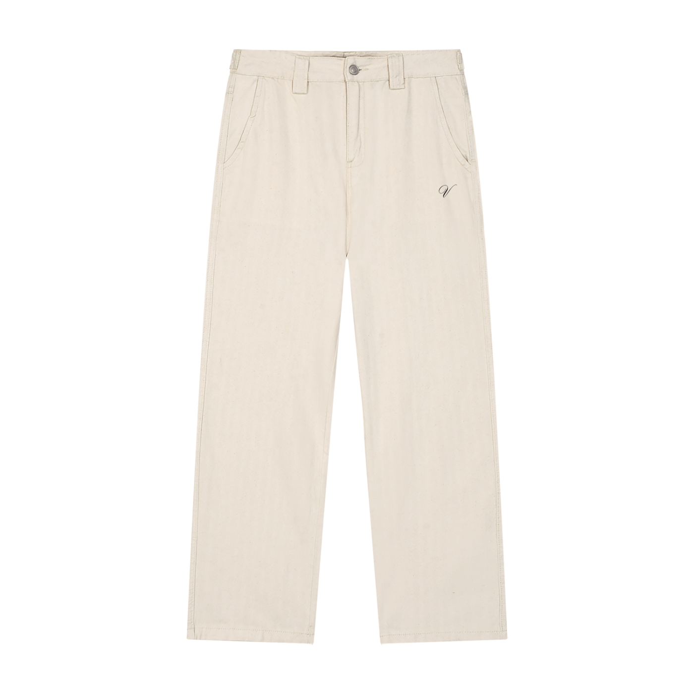 Vior Signature Straight-Leg Jeans – Cream/Tan