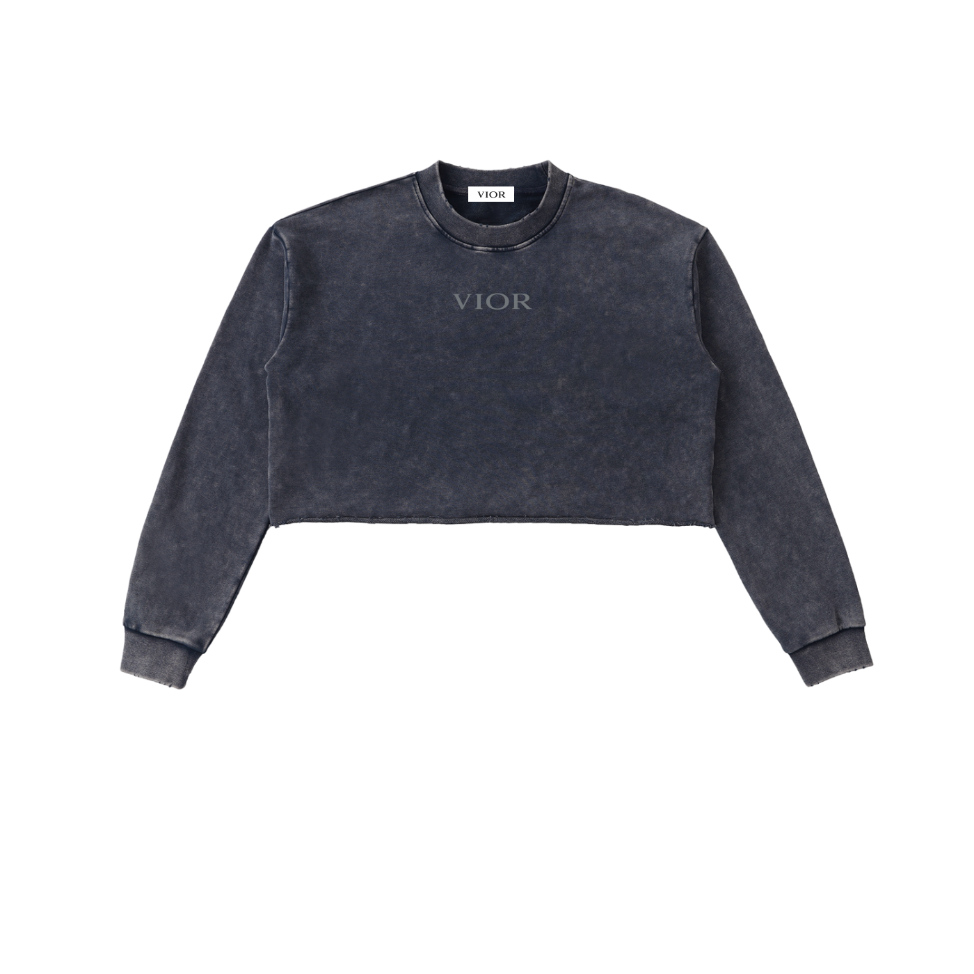 VIOR Snow Washed Cropped Sweatshirt
