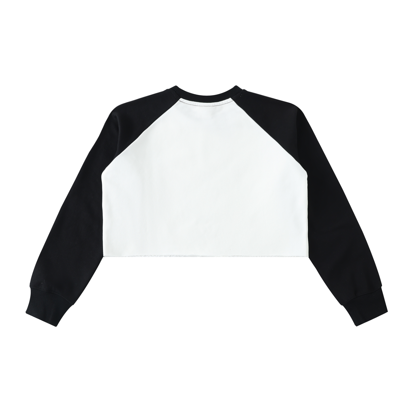 VIOR Raglan Raw - Hem Crop Sweatshirt
