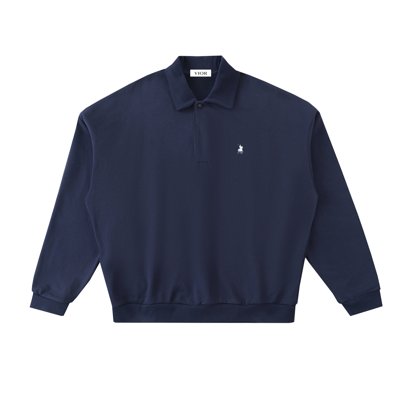 Vior Polo Club Heavyweight Fleece Polo Sweatshirt