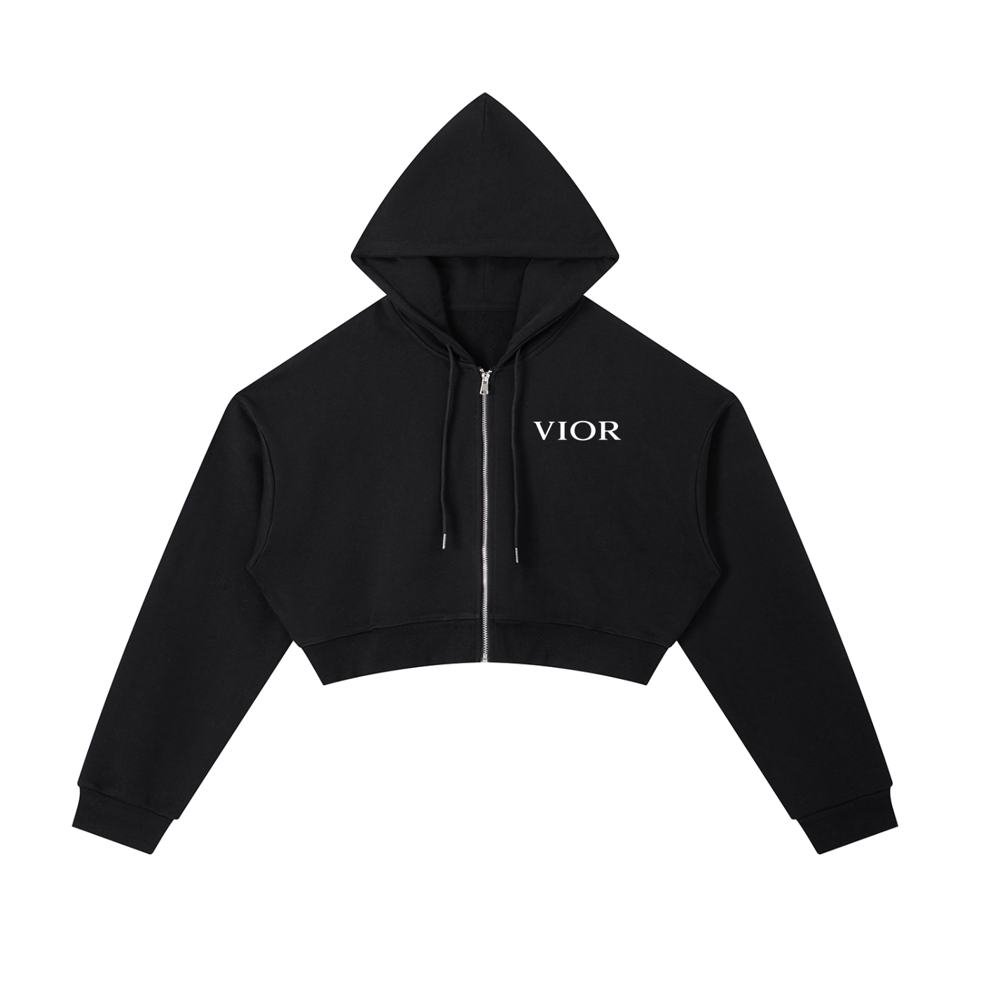 VIOR Cropped Zip Hoodie
