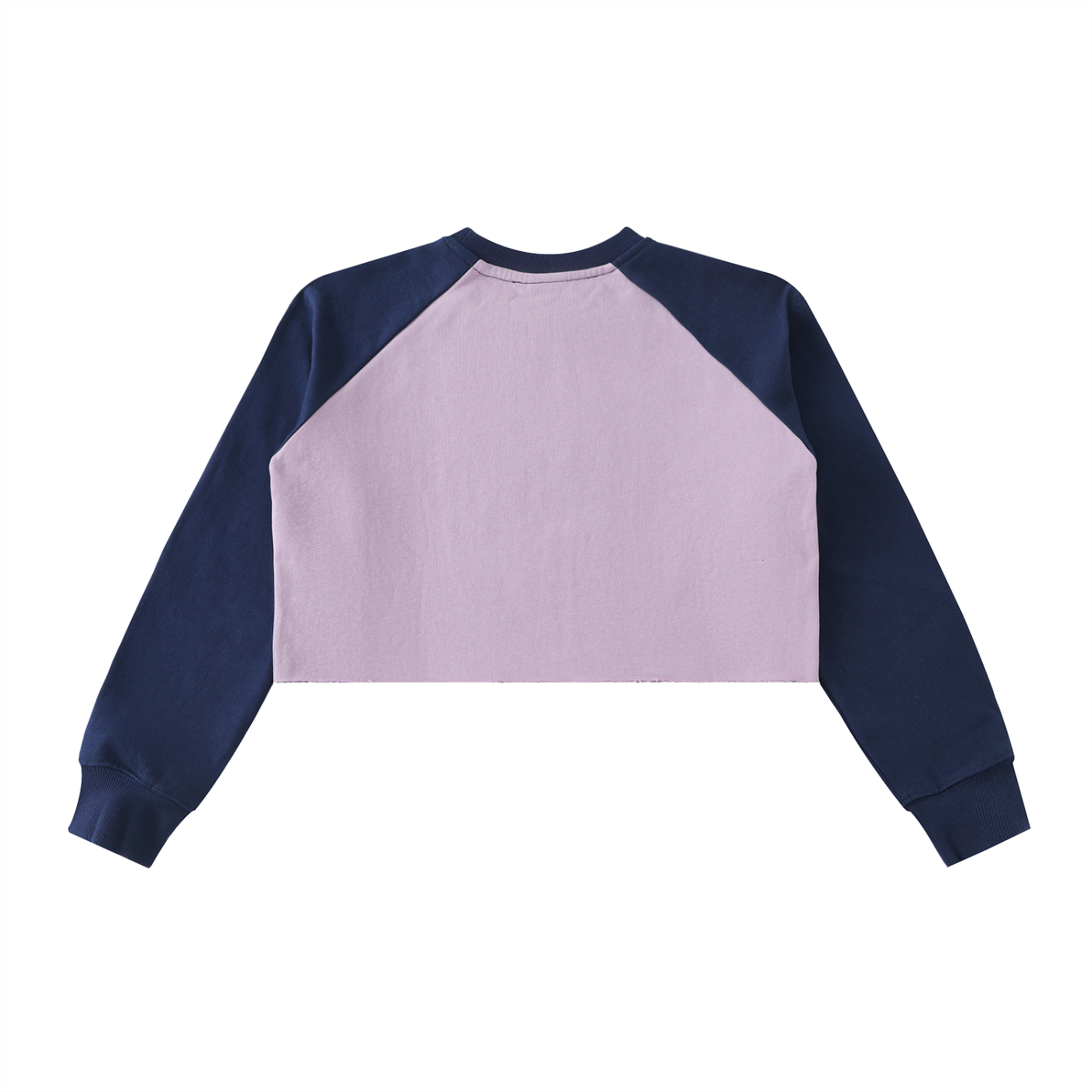 VIOR Raglan Raw - Hem Crop Sweatshirt