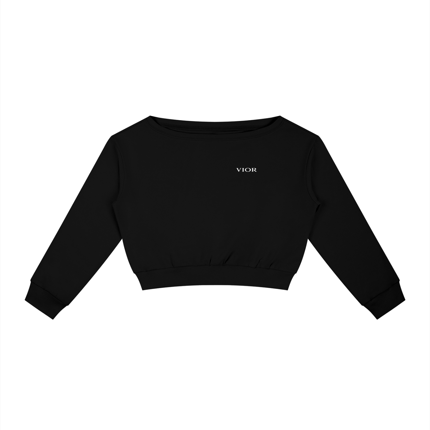 VIOR Signature Off-Shoulder Crop Sweatshirt