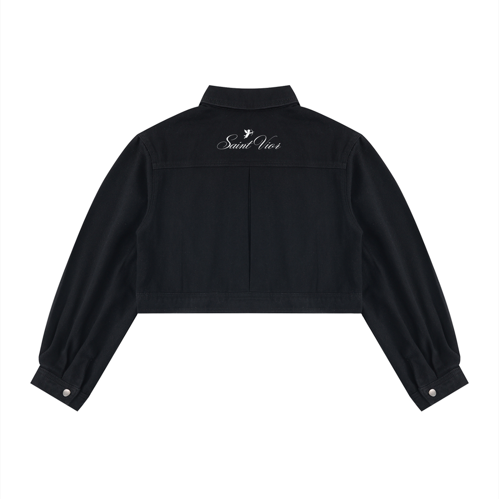 Saint Vior Signature Cropped Denim Jacket