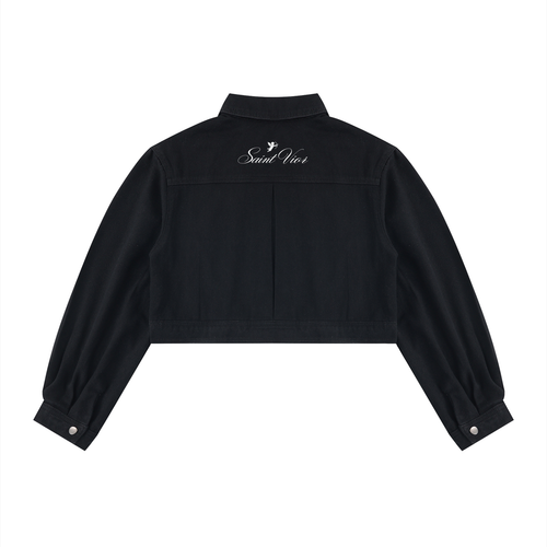 Saint Vior Signature Cropped Denim Jacket