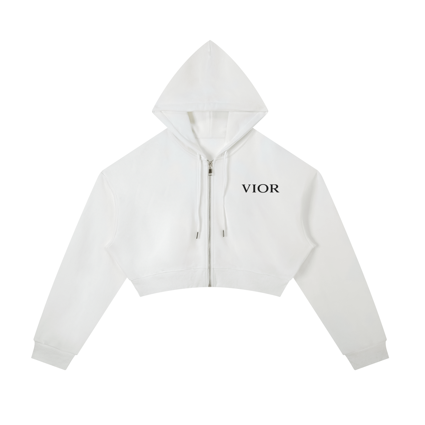 VIOR Cropped Zip Hoodie
