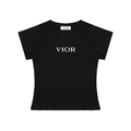 VIOR Essential Black Crop Tee