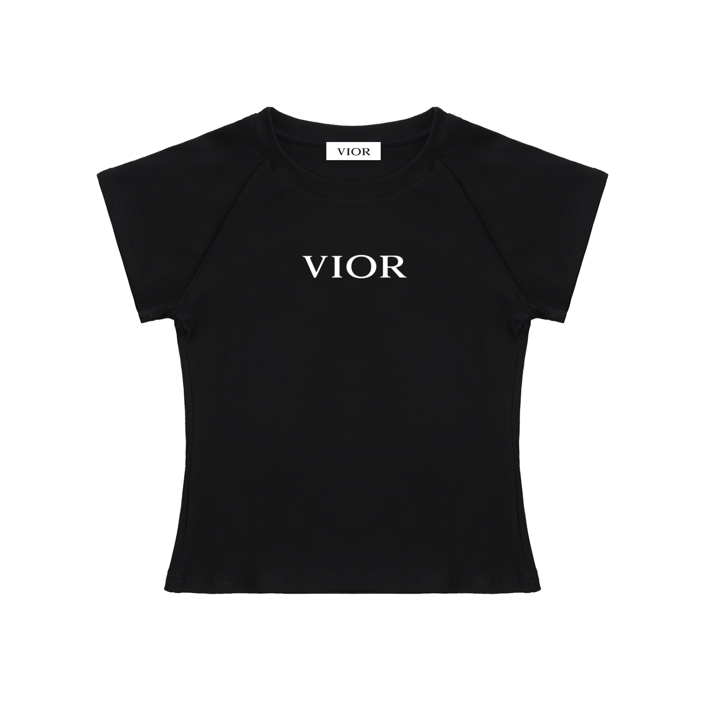 VIOR Essential Black Crop Tee