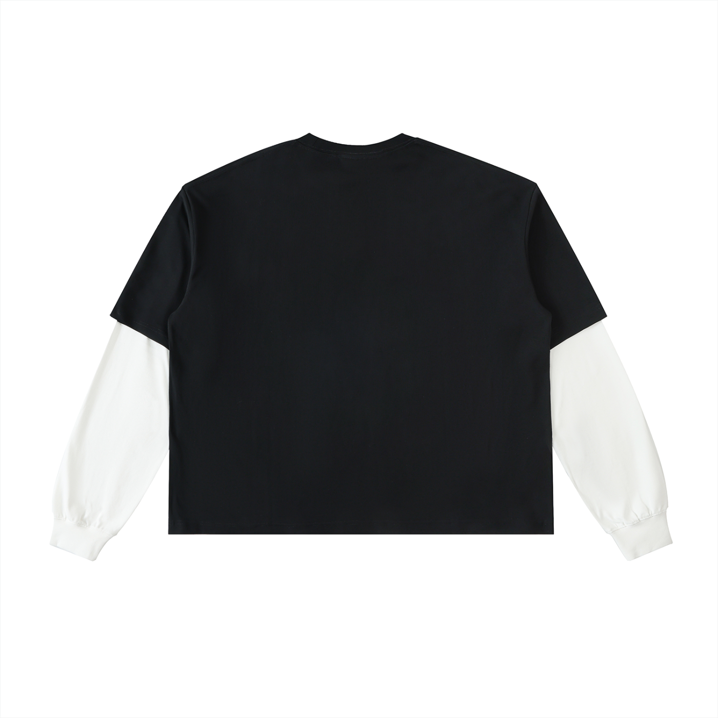 Vior Monogram Layered Long Sleeve Tee – Black/White