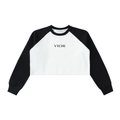 VIOR Raglan Raw - Hem Crop Sweatshirt