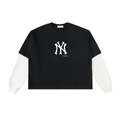 Vior Monogram Layered Long Sleeve Tee – Black/White