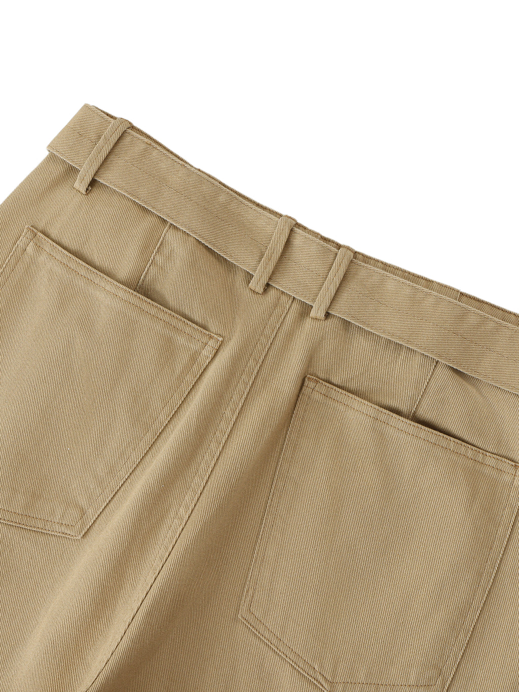 VIOR Belted Barrel-Leg Chino Pants