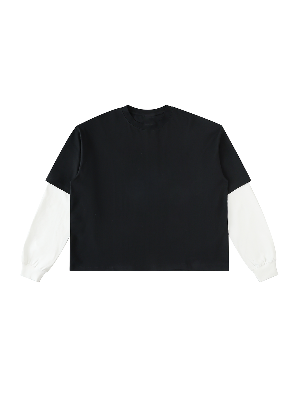 Vior Monogram Layered Long Sleeve Tee – Black/White