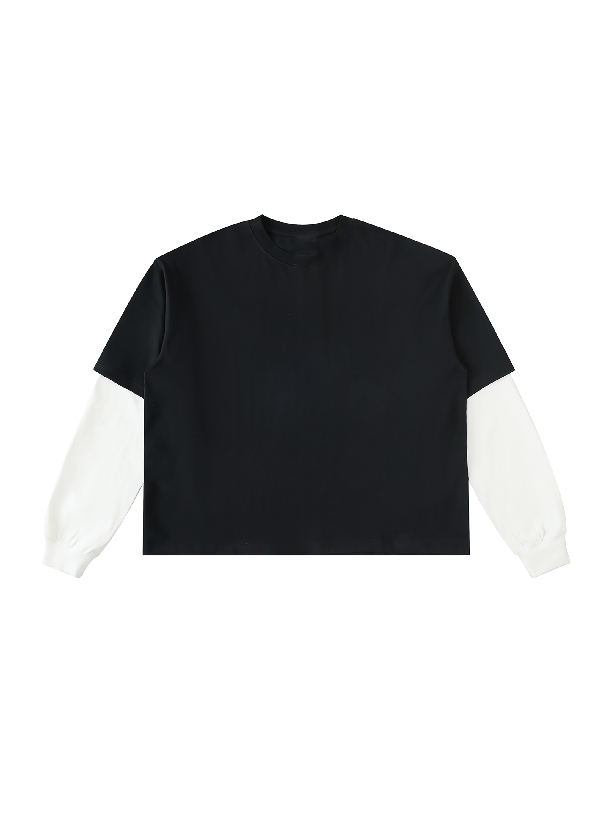 Vior Monogram Layered Long Sleeve Tee – Black/White