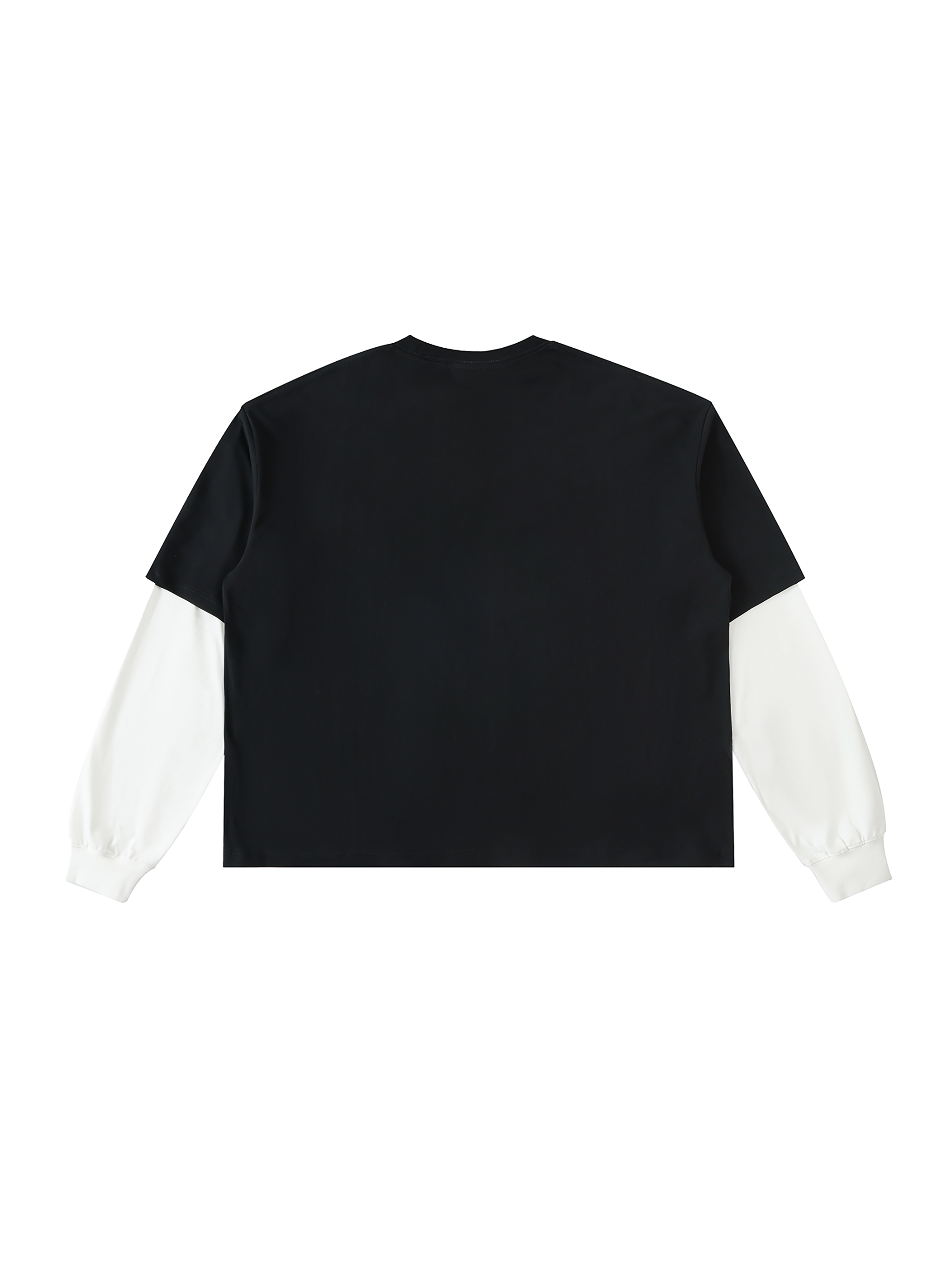 Vior Monogram Layered Long Sleeve Tee – Black/White
