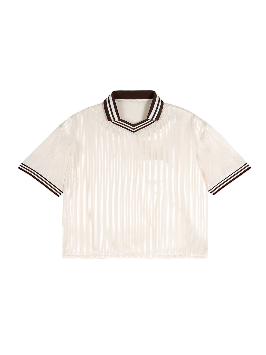 Vior Polo Club Riviera Knit Polo – Cream/Brown
