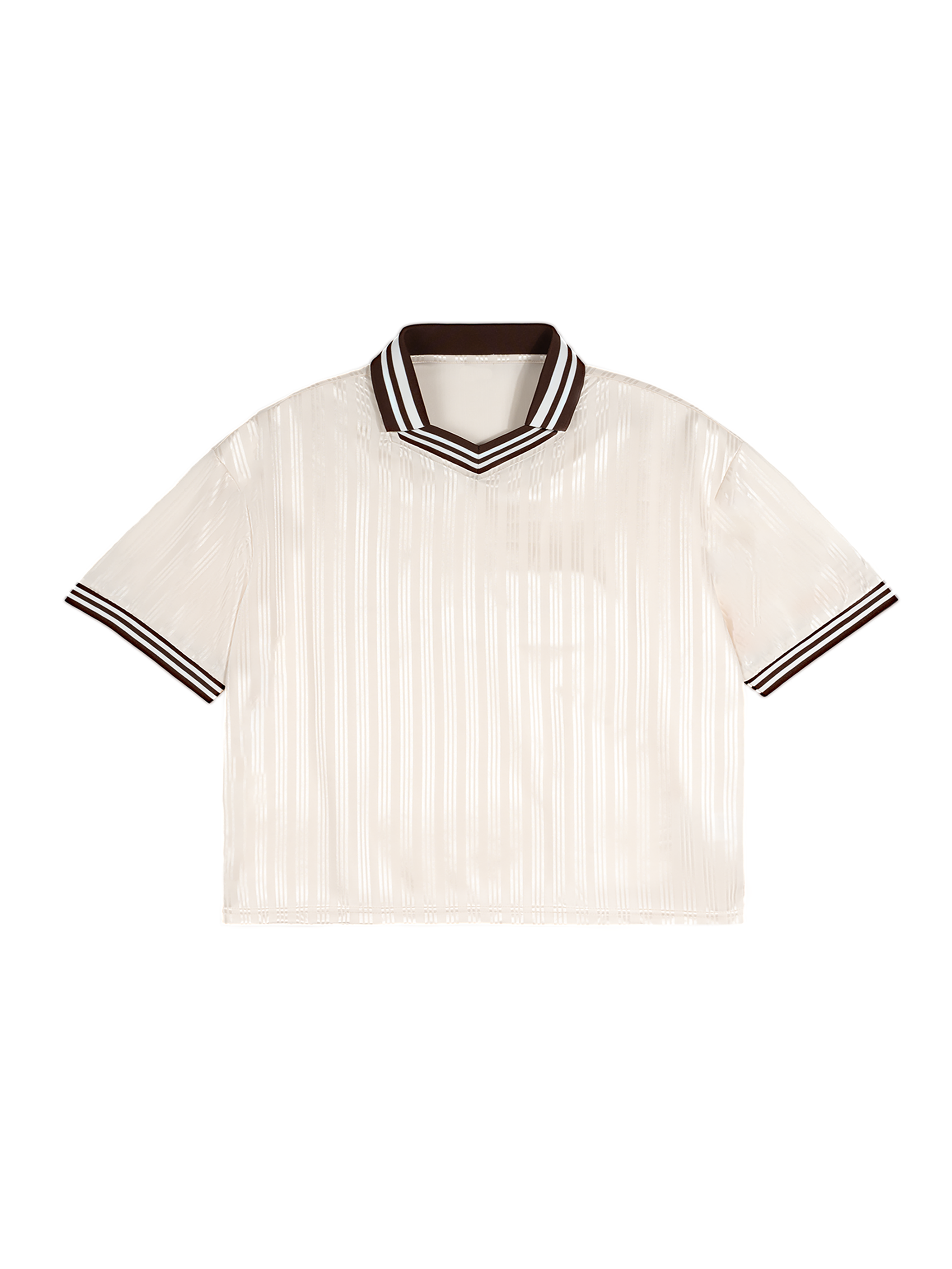 Vior Polo Club Riviera Knit Polo – Cream/Brown