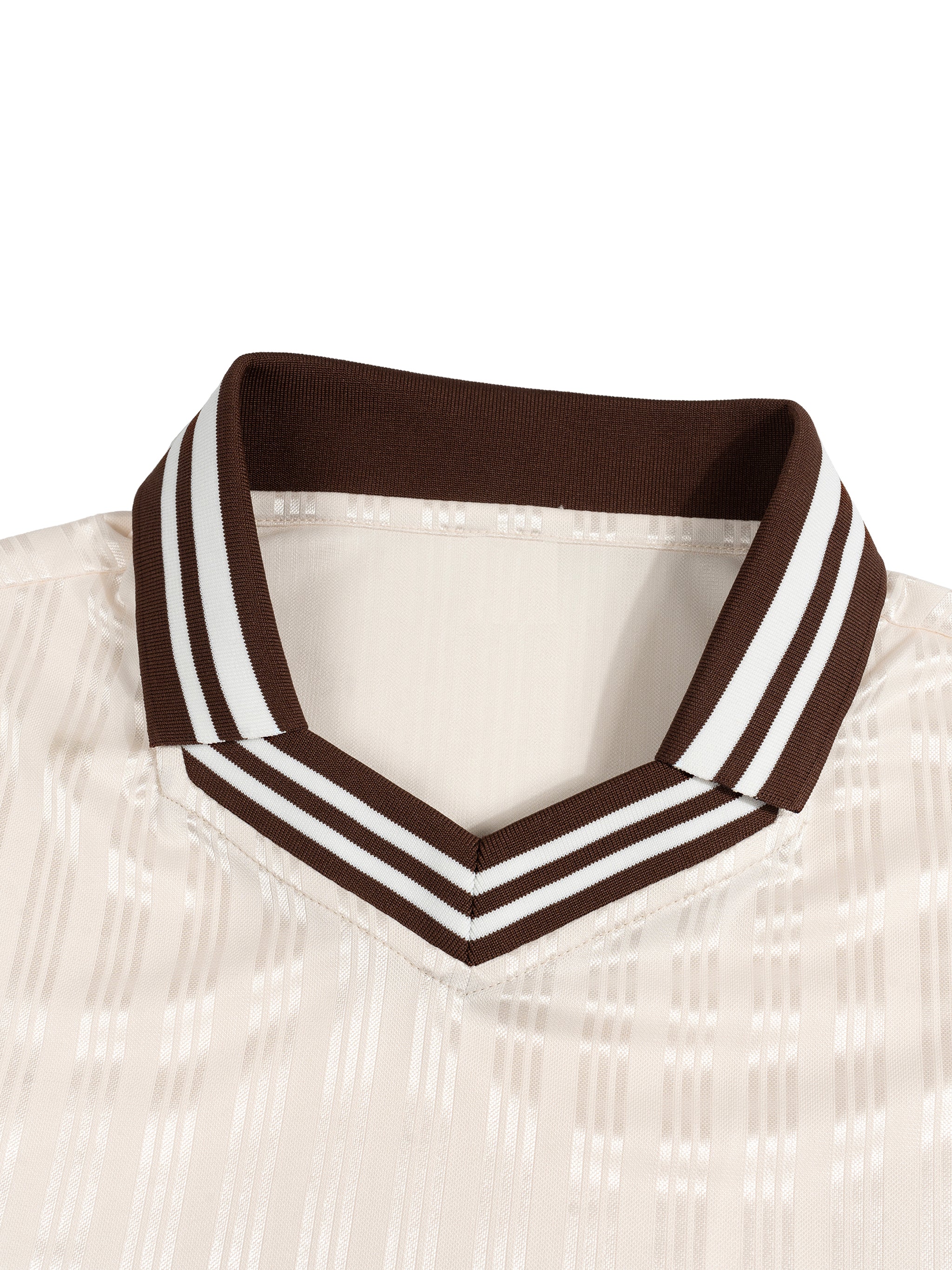 Vior Polo Club Riviera Knit Polo – Cream/Brown