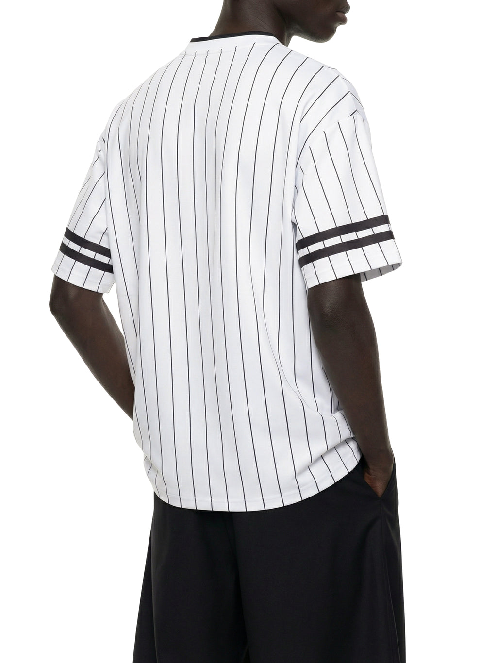 Vior Noir Pinstripe Crest Jersey