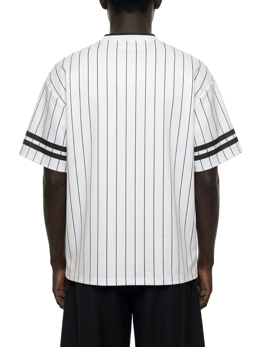 Vior Noir Pinstripe Crest Jersey