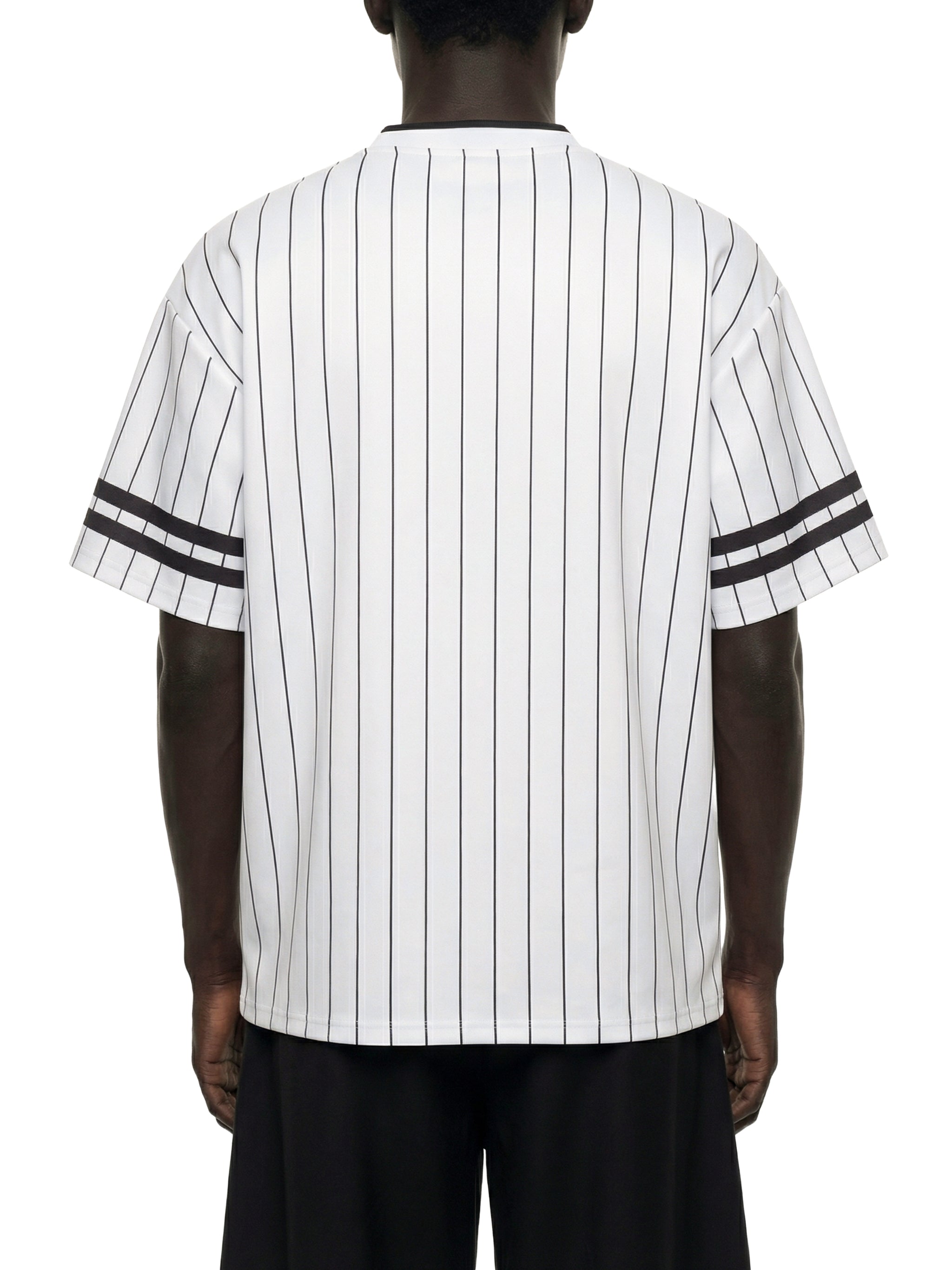 Vior Noir Pinstripe Crest Jersey