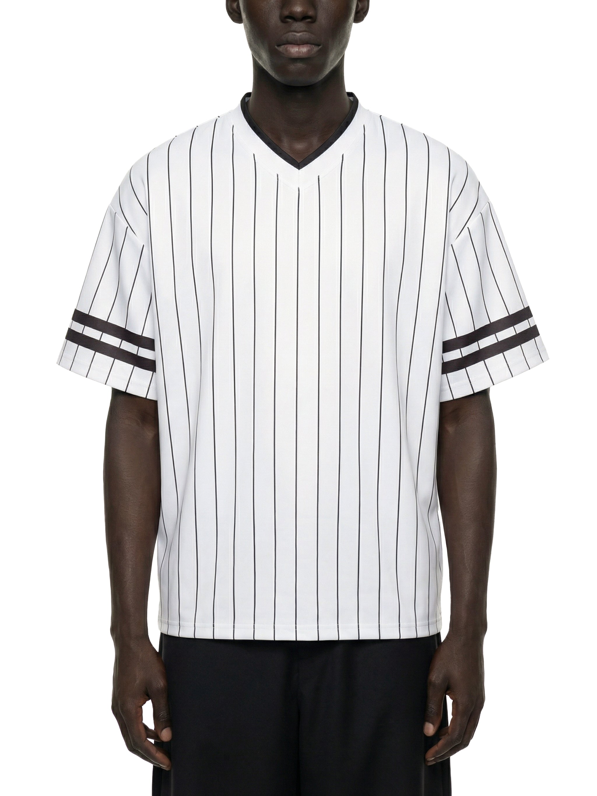 Vior Noir Pinstripe Crest Jersey