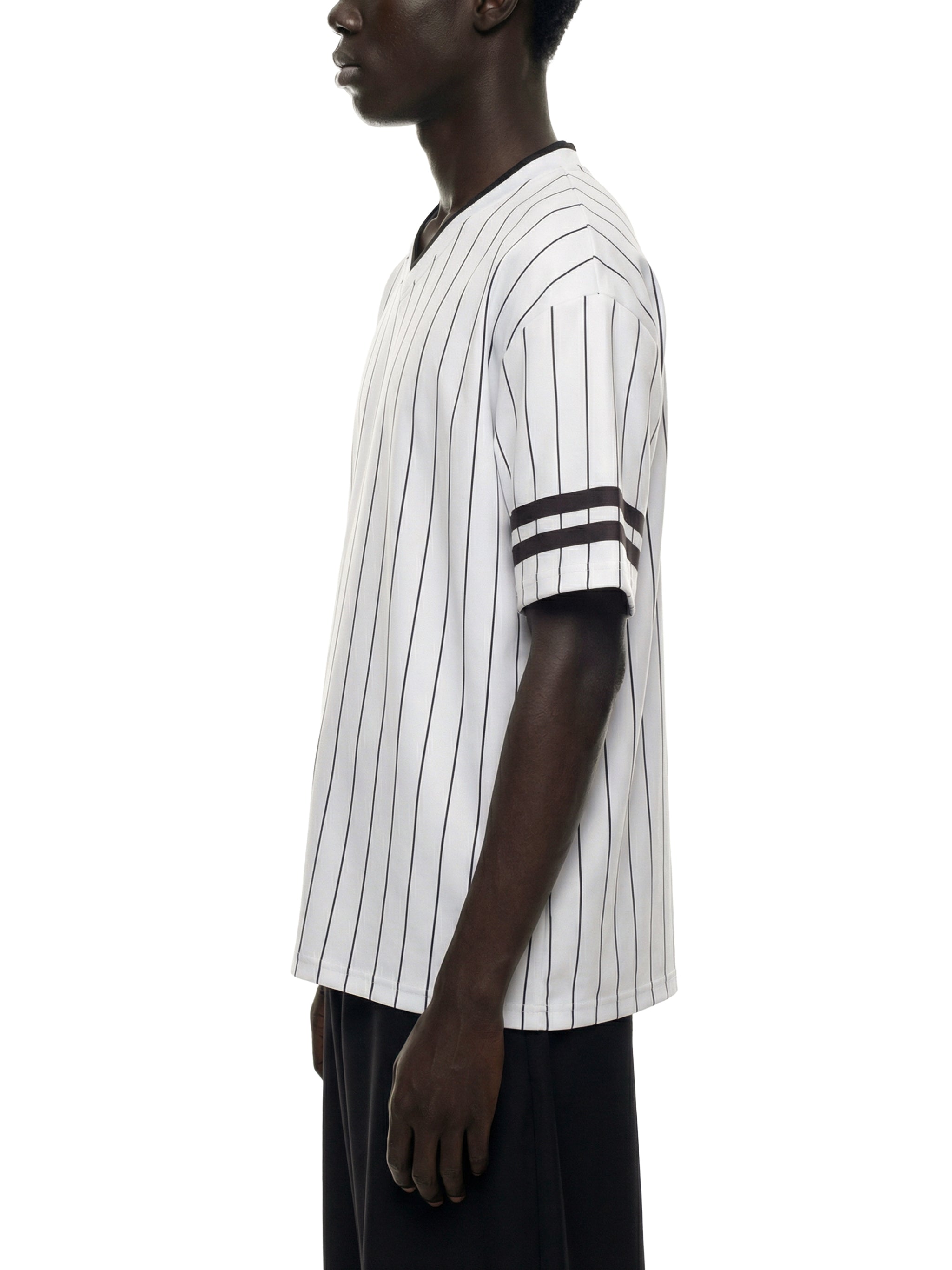 Vior Noir Pinstripe Crest Jersey
