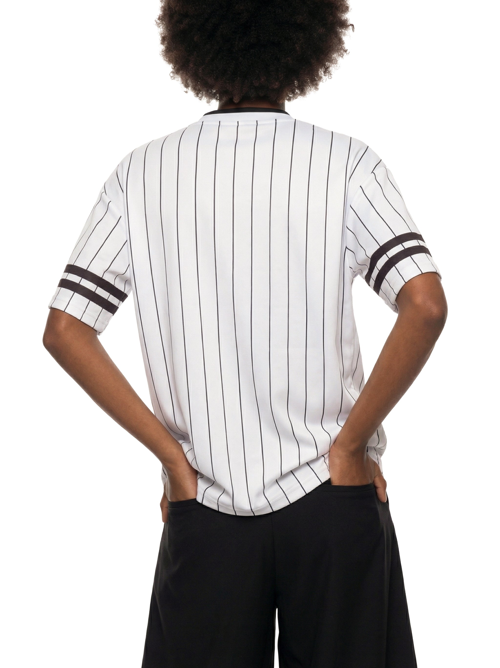 Vior Noir Pinstripe Crest Jersey