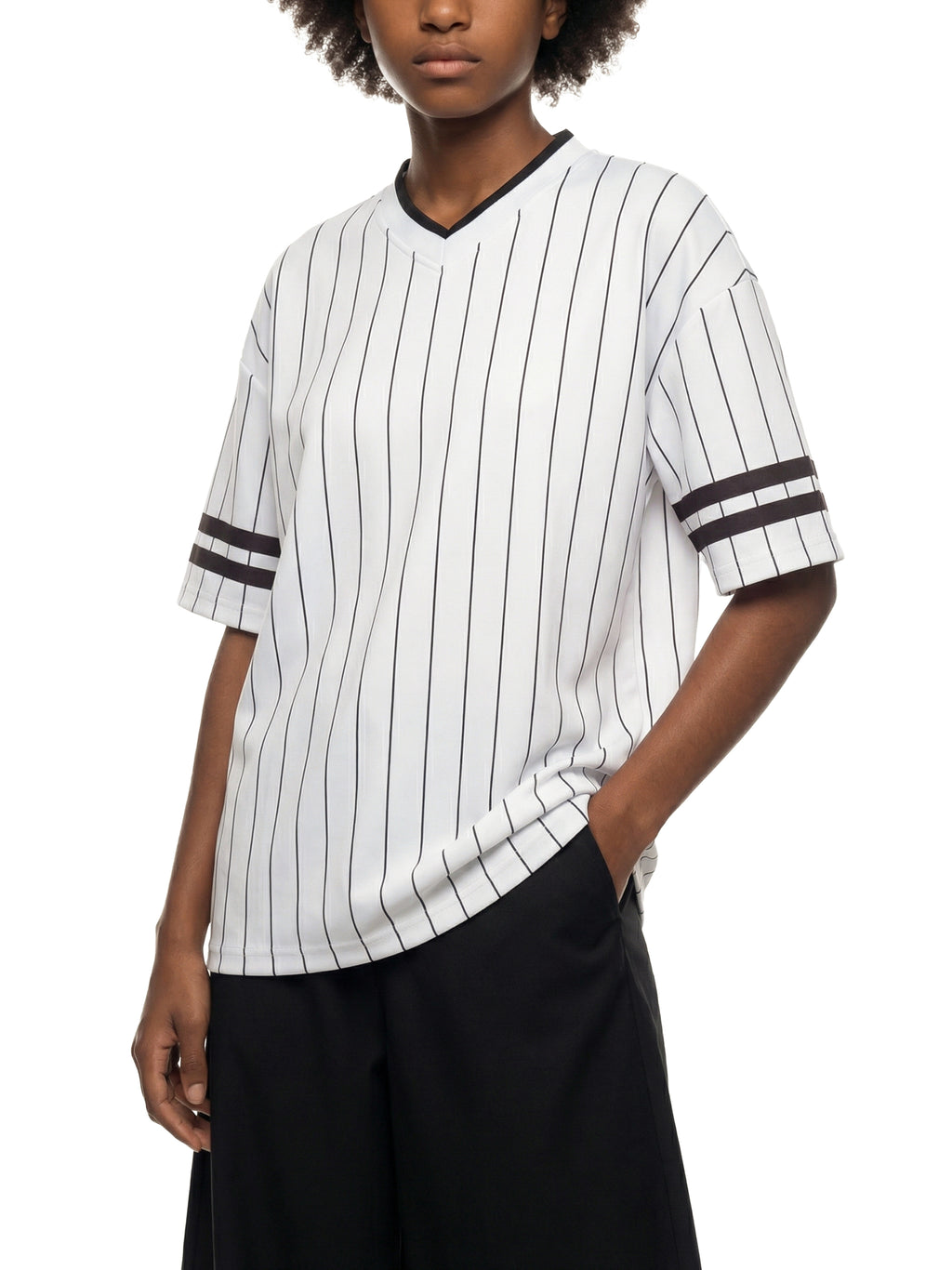 Vior Noir Pinstripe Crest Jersey