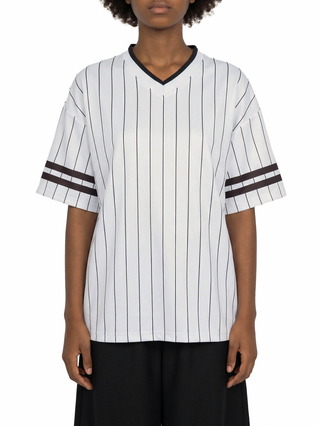 Vior Noir Pinstripe Crest Jersey