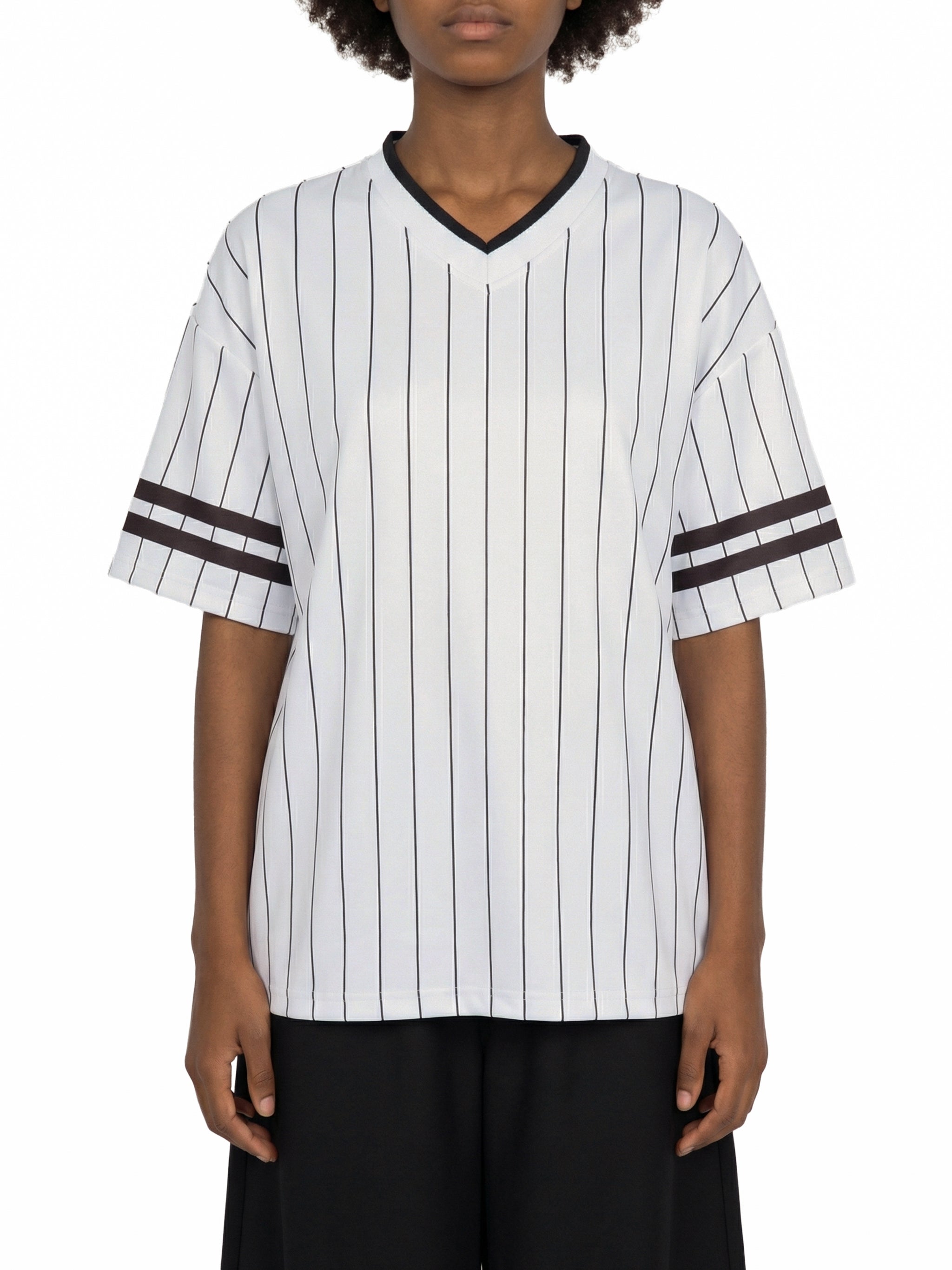Vior Noir Pinstripe Crest Jersey