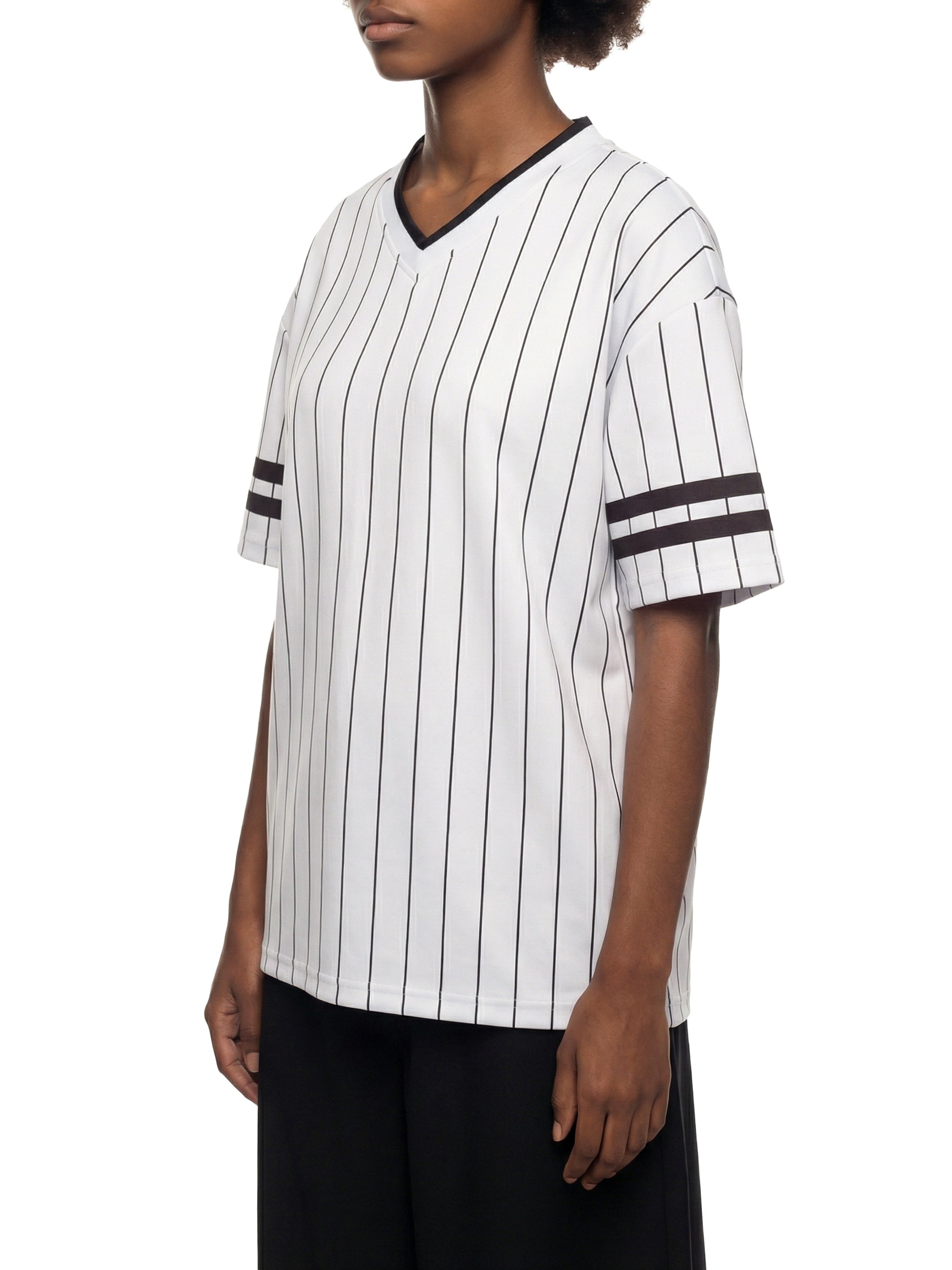 Vior Noir Pinstripe Crest Jersey