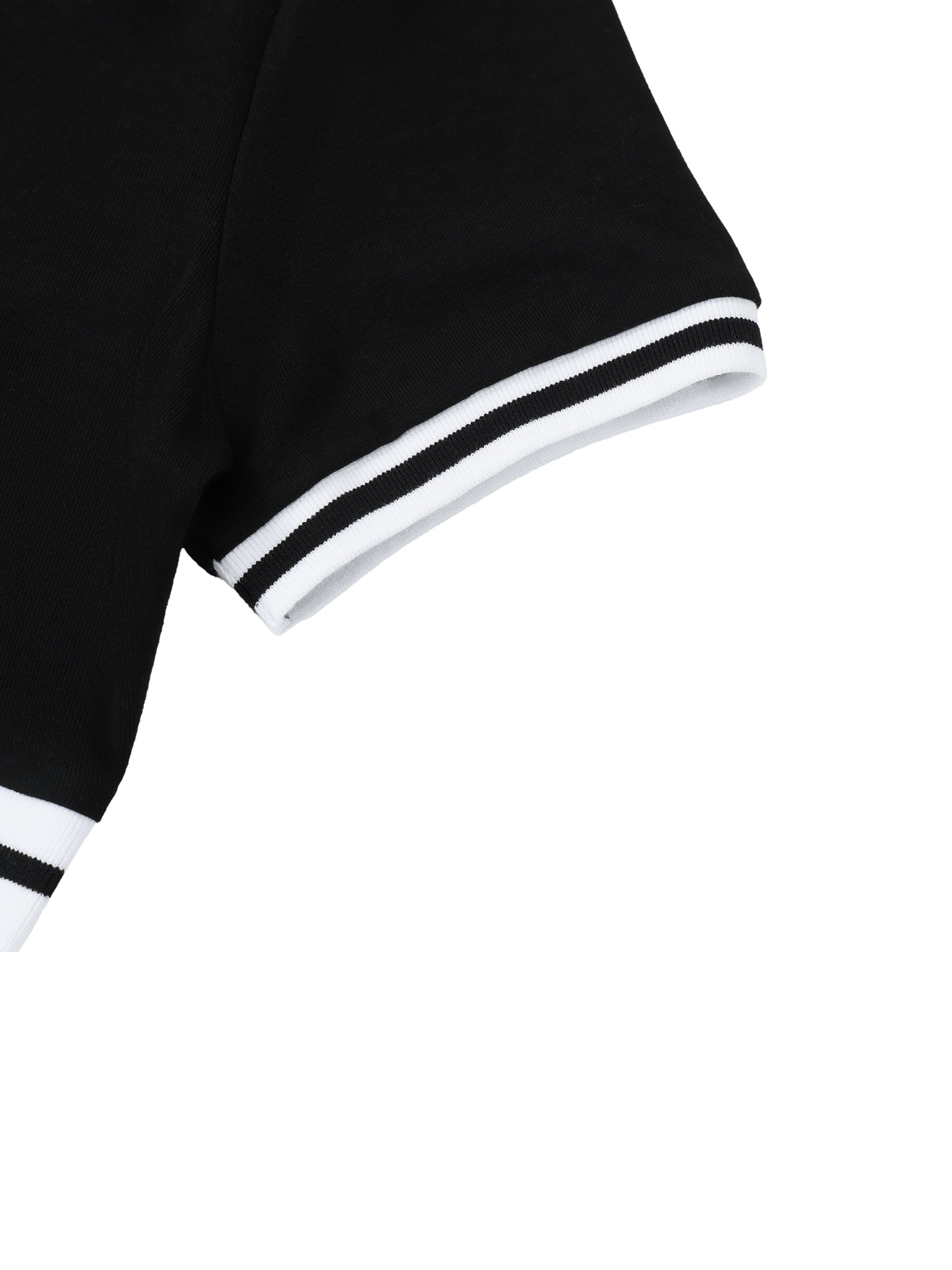 VIOR Signature Colorblock V-Neck Crop Tee