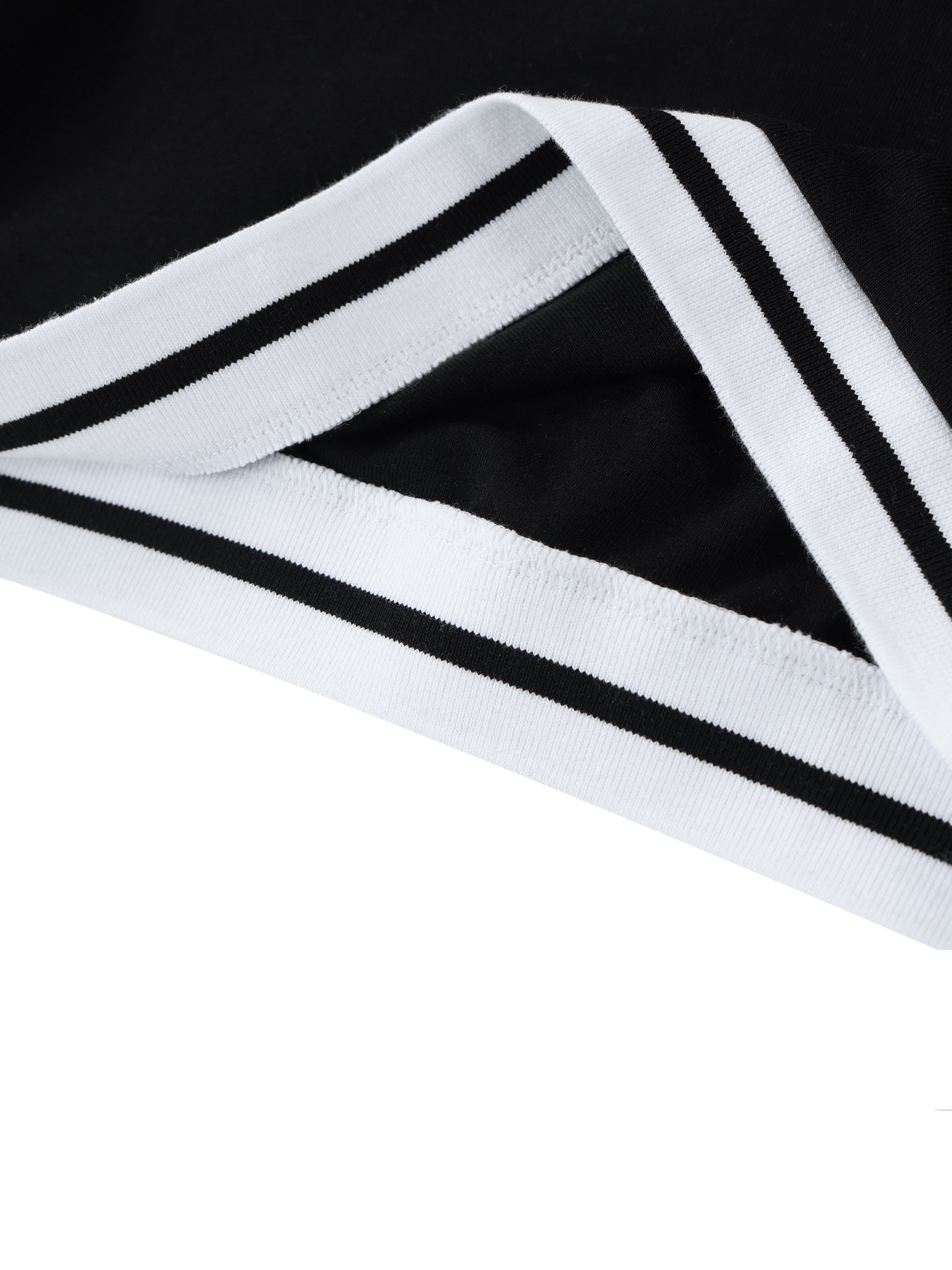 VIOR Signature Colorblock V-Neck Crop Tee